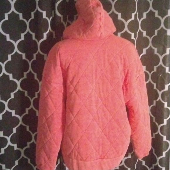 Wild Fable Hooded Diamond Quilted Jacket Coat Faded Coral unisex nwt size M - Picture 7 of 9